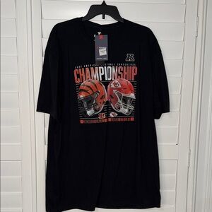 NWT-Fanatics Black Bengas/Chiefs Championship Graphic T-Shirt-XXL